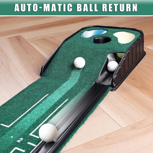 CHAMPKEY Golf Putting Green Indoor - Advanced Guides Golf Putting Mat - Picture 5 of 9